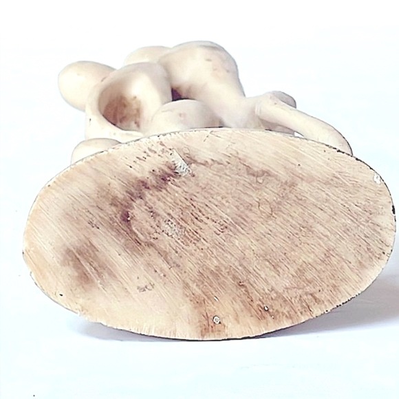 Abstract Sculpture Family Father Mother Child White Soapstone Resin Art Decor - Picture 5 of 9